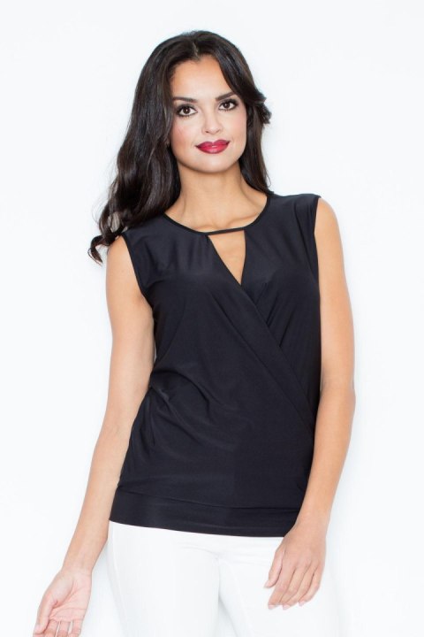 Bluzka Model 337 Black - Figl - XL Bluzka Model 337 Black - Figl - XL