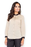 Koszula Damska Model M157 Beige - Figl - XL Koszula Damska Model M157 Beige - Figl - XL