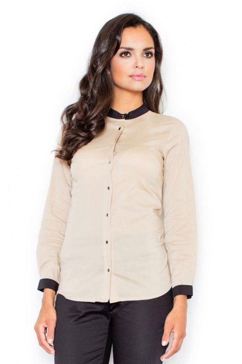 Koszula Damska Model M157 Beige - Figl - XL Koszula Damska Model M157 Beige - Figl - XL