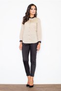 Koszula Damska Model M157 Beige - Figl - XL Koszula Damska Model M157 Beige - Figl - XL