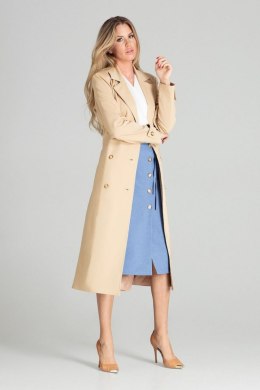 Płaszcz Damski Model M698 Beige - Figl - XL