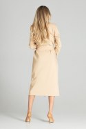 Płaszcz Damski Model M698 Beige - Figl - XL