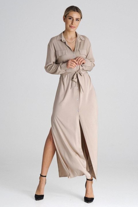 Sukienka Model M1000 Beige - Figl - L Sukienka Model M1000 Beige - Figl - L