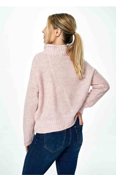 Sweter Damski Model M886 Light Pink - Figl - uniwersalny Sweter Damski Model M886 Light Pink - Figl - uniwersalny