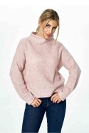 Sweter Damski Model M886 Light Pink - Figl - uniwersalny Sweter Damski Model M886 Light Pink - Figl - uniwersalny