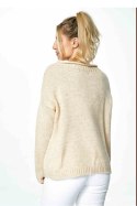 Sweter Damski Model M888 Beige - Figl - uniwersalny Sweter Damski Model M888 Beige - Figl - uniwersalny