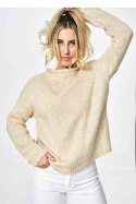 Sweter Damski Model M888 Beige - Figl - uniwersalny Sweter Damski Model M888 Beige - Figl - uniwersalny