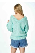 Sweter Damski Model M898 Mint - Figl - uniwersalny Sweter Damski Model M898 Mint - Figl - uniwersalny