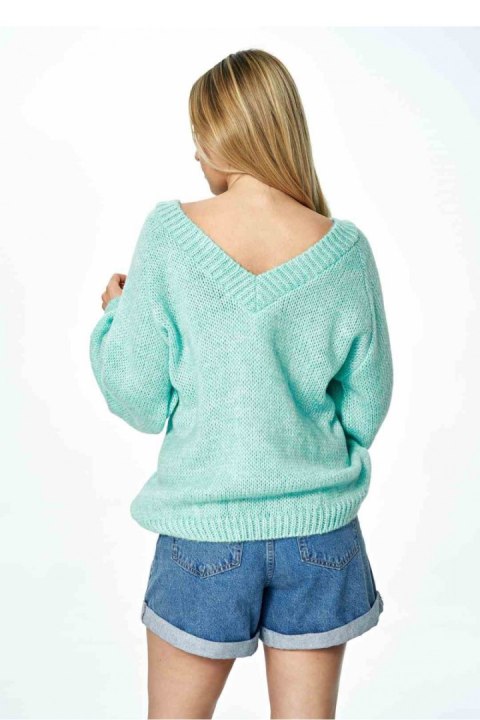 Sweter Damski Model M898 Mint - Figl - uniwersalny Sweter Damski Model M898 Mint - Figl - uniwersalny