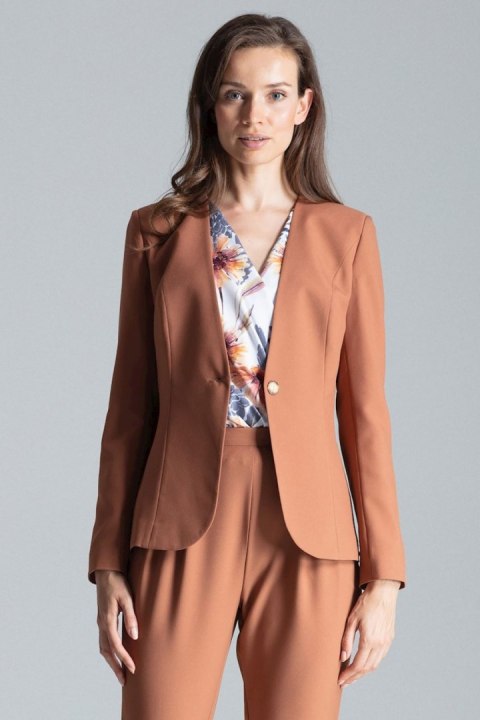 Żakiet Model M678 Brown - Figl - XL Żakiet Model M678 Brown - Figl - XL
