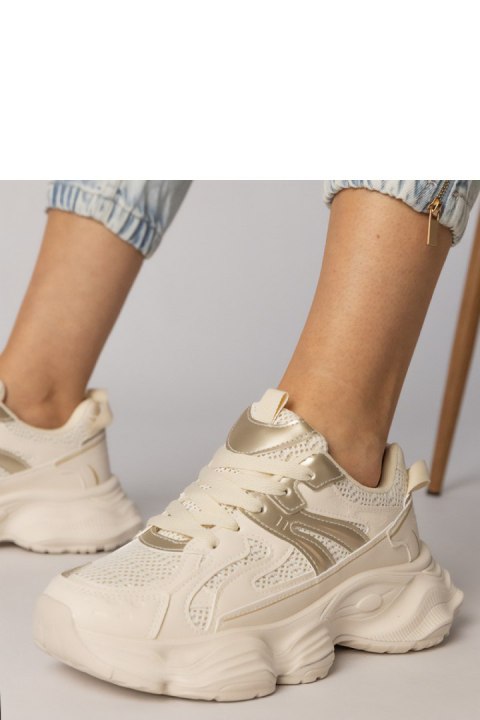 Buty Sportowe Model Sandra 88218 Beige/Gold - PRIMO - 39 Buty Sportowe Model Sandra 88218 Beige/Gold - PRIMO - 39