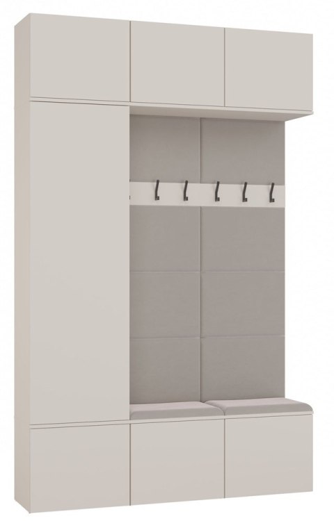 Garderoba HAGA III 1Sz2W KASZMIR BEŻ Szafa + 2x Wieszak