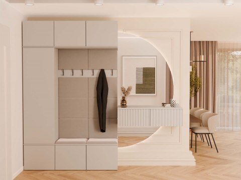 Garderoba HAGA III 1Sz2W KASZMIR BEŻ Szafa + 2x Wieszak