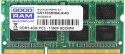 Pamięć GOODRAM (SODIMM/DDR3/4 GB/1333MHz/1.5V/9CL/SINGLE) Pamięć GOODRAM (SODIMM/DDR3/4 GB/1333MHz/1.5V/9CL/SINGLE)