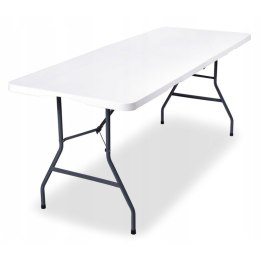 Składany stół cateringowy, turystyczny, do ogrodu 70 x 180 cm biały SC02