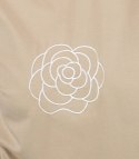 T-shit bluzka koszulka z haftem róża ROSALIA (Beżowy)