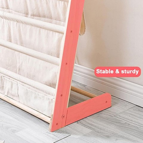 Bücherregal, 6-stufiger Ständer, Buchorganizer mit Taschen 79 x 60 cm SZ45 Bücherregal, 6-stufiger Ständer, Buchorganizer mit Taschen 79 x 60 cm SZ45