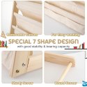 Bücherregal, 6-stufiger Ständer, Buchorganizer mit Taschen 79 x 60 cm SZ45