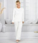 Dzianinowy zestaw dresowy z luźną bluzą i spodniami MARBELLA (Biały) Dzianinowy zestaw dresowy z luźną bluzą i spodniami MARBELLA (Biały)