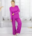 Dzianinowy zestaw dresowy z luźną bluzą i spodniami MARBELLA (Fioletowy) Dzianinowy zestaw dresowy z luźną bluzą i spodniami MARBELLA (Fioletowy)