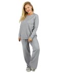 Dzianinowy zestaw dresowy z luźną bluzą i spodniami MARBELLA (Szary)