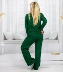 Dzianinowy zestaw dresowy z luźną bluzą i spodniami MARBELLA (Zielony)