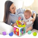 Edukacyjna kostka sensoryczna sorter kształtów klocki cymbałki 18m+ 688-62 Edukacyjna kostka sensoryczna sorter kształtów klocki cymbałki 18m+ 688-62