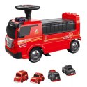 Jeździk 2w1 straż pożarna + 4 autka rozkładany parking dźwig dźwięk ZH914 Jeździk 2w1 straż pożarna + 4 autka rozkładany parking dźwig dźwięk ZH914