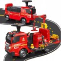 Jeździk 2w1 straż pożarna + 4 autka rozkładany parking dźwig dźwięk ZH914 Jeździk 2w1 straż pożarna + 4 autka rozkładany parking dźwig dźwięk ZH914