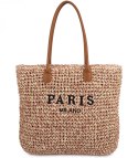 Klasyczna letnia pleciona torba shopper PARIS MILANO (Różowy) Klasyczna letnia pleciona torba shopper PARIS MILANO (Różowy)