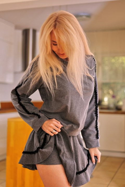 Spodnie Spódnicospodnie Model Krabi Grey - Mirale - L Spodnie Spódnicospodnie Model Krabi Grey - Mirale - L