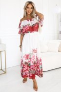 Sukienka Model 606-1 Red Ombre - Numoco - uniwersalny Sukienka Model 606-1 Red Ombre - Numoco - uniwersalny