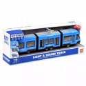 Duży tramwaj jeździ dźwięki światła baterie niebieski 930B Duży tramwaj jeździ dźwięki światła baterie niebieski 930B