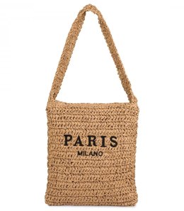 Lekka i pojemna torebka PARIS MILANO na ramię (Brązowy)