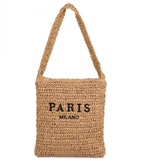 Lekka i pojemna torebka PARIS MILANO na ramię (Brązowy)