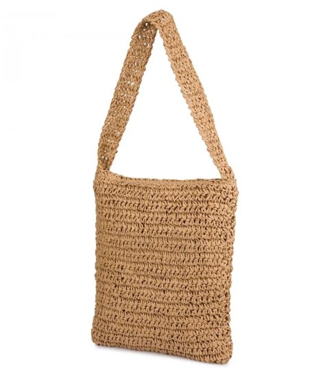 Lekka i pojemna torebka PARIS MILANO na ramię (Brązowy)