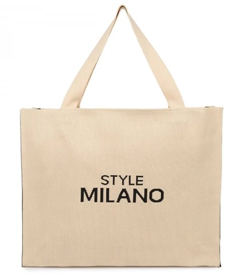 Pojemna torebka shopper STYLE MILANO (Beżowy) Pojemna torebka shopper STYLE MILANO (Beżowy)