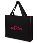 Pojemna torebka shopper STYLE MILANO (Różowy || Czarny) Pojemna torebka shopper STYLE MILANO (Różowy || Czarny)