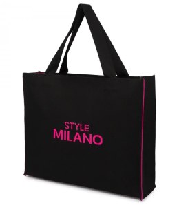 Pojemna torebka shopper STYLE MILANO (Różowy || Czarny)