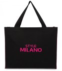 Pojemna torebka shopper STYLE MILANO (Różowy || Czarny) Pojemna torebka shopper STYLE MILANO (Różowy || Czarny)