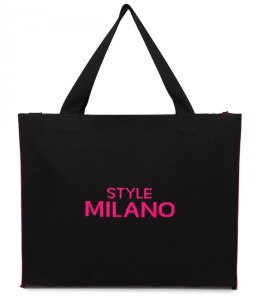 Pojemna torebka shopper STYLE MILANO (Różowy || Czarny)