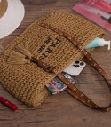 Stylowa torebka boho z ozdobnymi ćwiekami i frędzlami (Brązowy) Stylowa torebka boho z ozdobnymi ćwiekami i frędzlami (Brązowy)