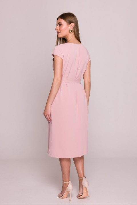 Sukienka Model S411 Powder Pink - Stylove - s Sukienka Model S411 Powder Pink - Stylove - s
