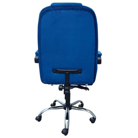 BOSS swivel chair with footrest and massager - BLUE VELVET KO22NW-MAT BOSS swivel chair with footrest and massager - BLUE VELVET KO22NW-MAT