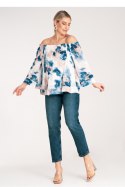 Bluzka Model M1142 Blue - Figl - S/M Bluzka Model M1142 Blue - Figl - S/M
