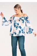 Bluzka Model M1142 Blue - Figl - S/M Bluzka Model M1142 Blue - Figl - S/M