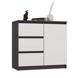 Komoda Malwa 1D3S ANTRACYT / BIAŁY