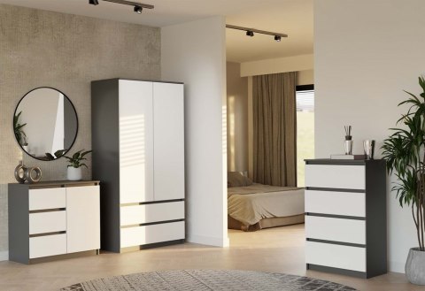 Komoda Malwa 1D3S ANTRACYT / BIAŁY Komoda Malwa 1D3S ANTRACYT / BIAŁY