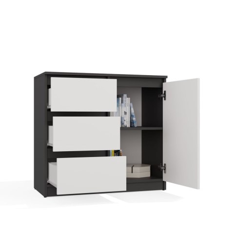 Komoda Malwa 1D3S ANTRACYT / BIAŁY Komoda Malwa 1D3S ANTRACYT / BIAŁY