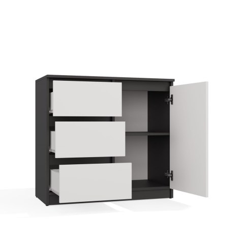 Komoda Malwa 1D3S ANTRACYT / BIAŁY Komoda Malwa 1D3S ANTRACYT / BIAŁY